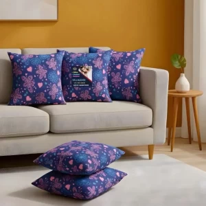 VILLAGERS Microfibre Cushion Pack of 5 Geometric Premium Cushion Set |