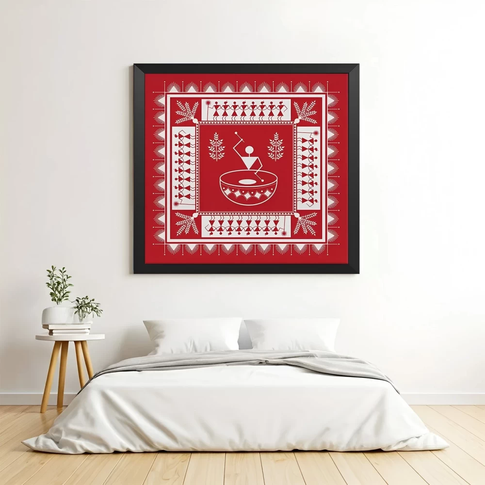 Warli Canvas Wall Art – Tribal Painting